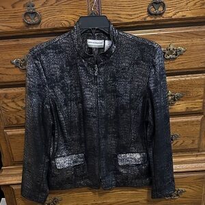 Alfred Dunner Metallic Black Blazer Make an OFFER!!